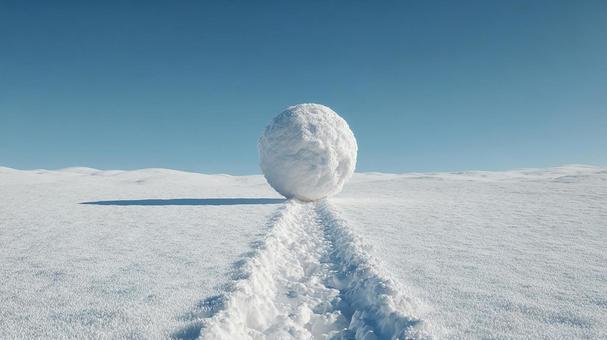 冬の青空の下の雪景色 冬の青空の下の雪景色の写真