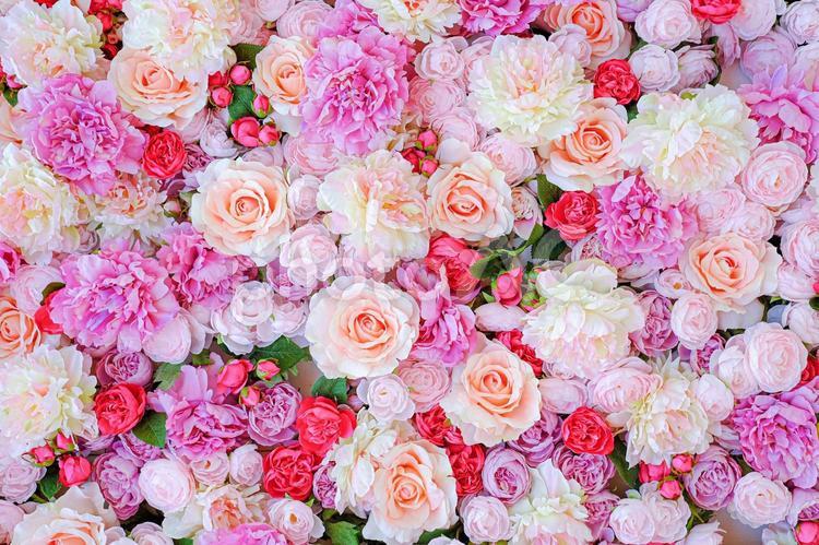 ピンクのお花を集めたフラワーデザイン② フラワーアレンジメント,フラワーデザイン,ピンクの花の写真素材