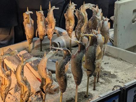 鮎の塩焼き 鮎の塩焼き,祭,食べ物の写真素材