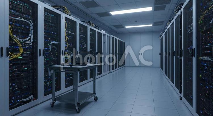 最新のAIデータセンターサーバールーム データサーバー,データセンター,サーバールームの写真素材