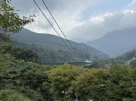 もみじ谷大吊橋 風景 もみじ谷大吊橋 風景 もみじ谷大吊橋,風景,塩原ダムの写真素材