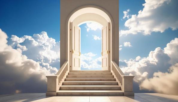 空への階段 空への階段の写真