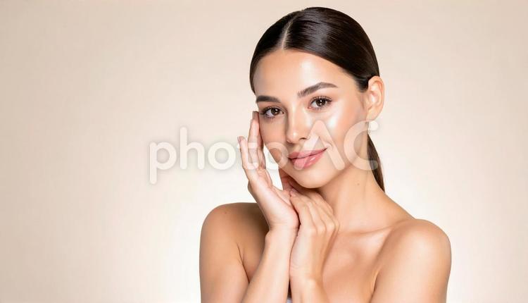 若くて美しい外国人女性のポートレート 女性,外国人,美容の写真素材