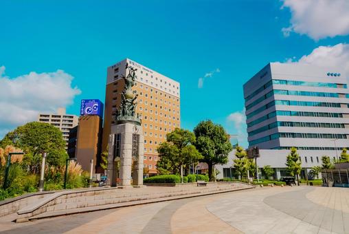【鳥取】鳥取駅の周辺 鳥取駅,駅,鳥取の写真素材