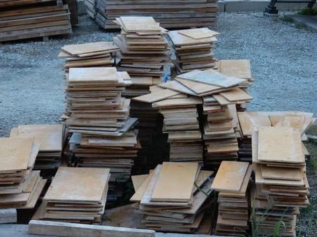 【風景写真】資材置き場 コンパネ,木材,型枠の写真素材