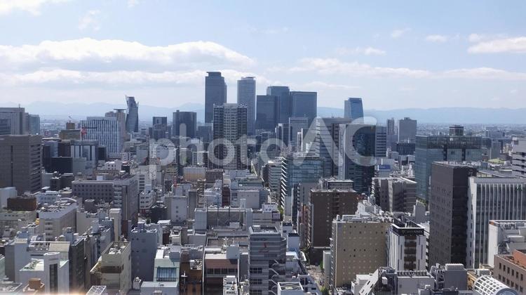 テレビ塔展望台から望む名古屋市中心部 名古屋,栄,テレビ塔の写真素材