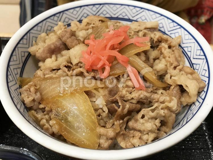 牛丼 牛丼,丼,牛肉の写真素材