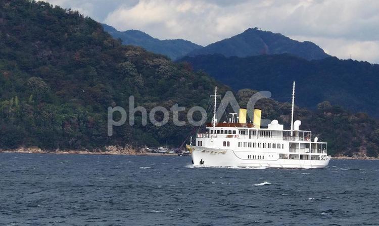 江田島原風景 クルーズ船,引退,銀河の写真素材