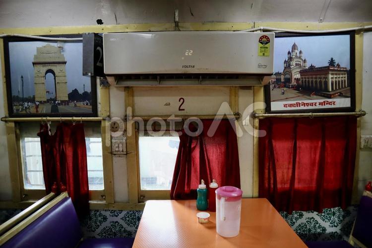 インド　鉄道博物館　昔の食堂車 海外,インド,旅行の写真素材