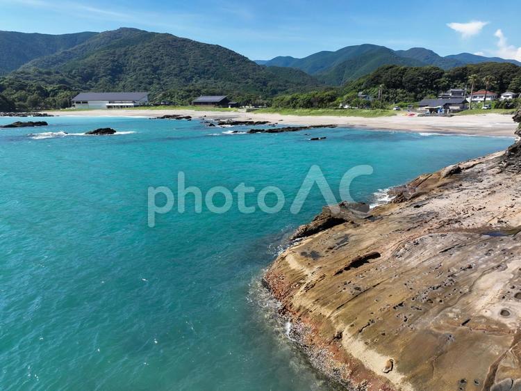 高知県土佐清水市　竜串海岸の風景 竜串海岸,桜浜,浜辺の写真素材
