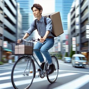 都市を駆ける宅配便 都市を駆ける宅配便の写真
