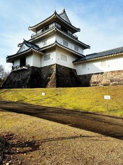 長岡城 しろ,城,空の写真素材