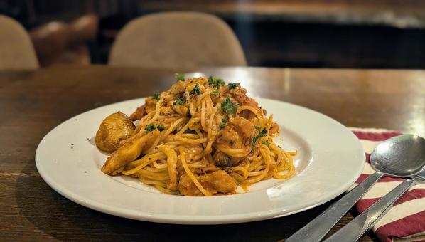 トマトスパゲティ トマトスパゲティ パスタ,スパゲティ,麺の写真素材