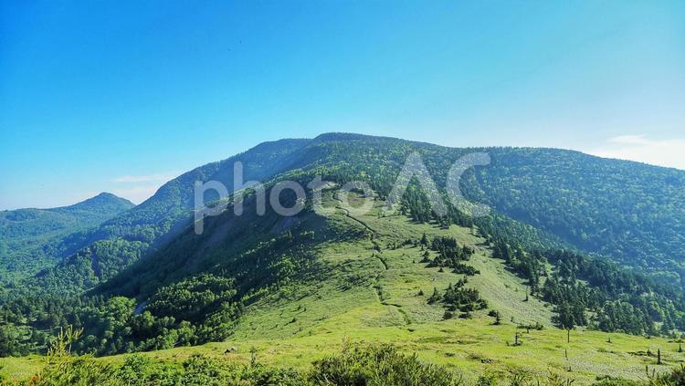 破風岳から土鍋山までの稜線 山,登山,景色の写真素材