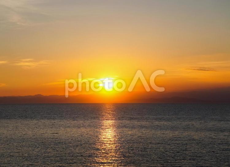 海の夕焼け 夕日,夕焼け,夕暮れの写真素材