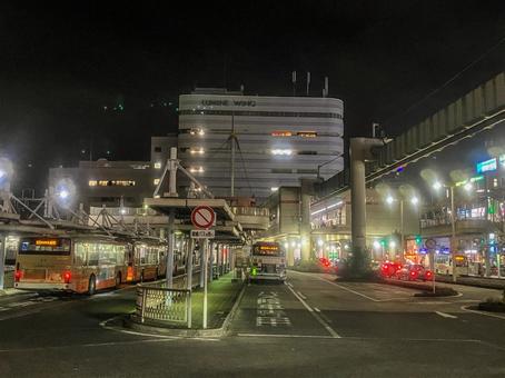 【神奈川県】鎌倉市・大船駅 【神奈川県】鎌倉市・大船駅 大船駅,夜,夜景の写真素材