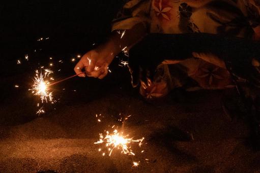 Photo, summer, fireworks, hand, 
