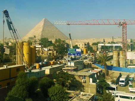 エジプト エジプト,ピラミット,街中の写真素材