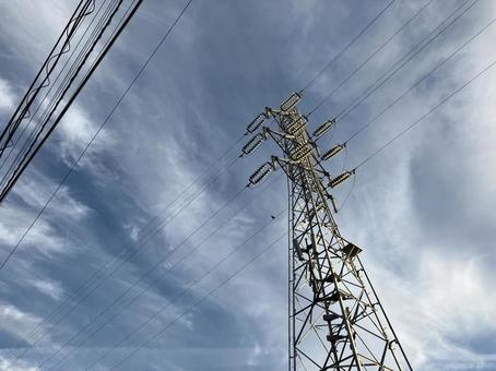 送電線 鉄塔 電気 送電線 鉄塔 電気 送電線,鉄塔,電力の写真素材