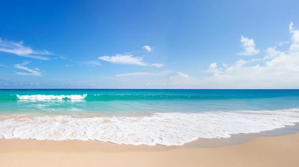 夏の海と青空の風景 夏の海と青空の風景の写真