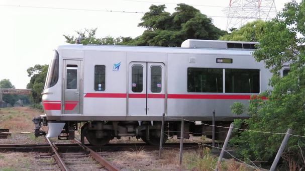 ダイヤモンドクロスを通過する名鉄電車 ダイヤモンドクロスを通過する名鉄電車 ダイヤモンドクロス,ダイヤモンドクロッシング,dcの写真素材