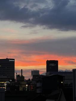 夕焼けの空 夕焼けの空 夕焼け,夕日,日没の写真素材