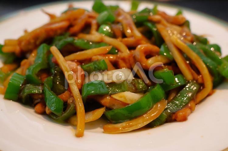 中華料理店のシャキシャキチンジャオロース チンジャオロース,シャキシャキ,豚肉の写真素材