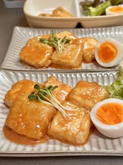 やみつき豆腐マヨ ご飯,料理,おうちごはんの写真素材