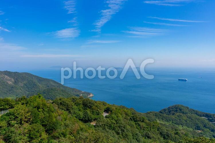 亀老山展望公園からの風景 亀老山,亀老山展望公園,展望台の写真素材