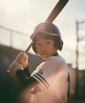 少年と野球 少年と野球の写真