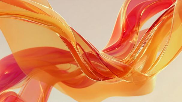 柔らかなオレンジの流体 柔らかなオレンジの流体の写真