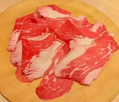 しゃぶしゃぶランチのお肉(牛) しゃぶしゃぶランチのお肉(牛) 食べ物,肉,牛肉の写真素材