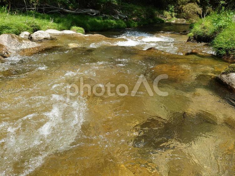 きれいな川の中の岩 きれいな水,川,山麓の写真素材