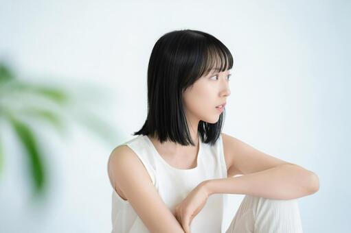 若い女性の美容イメージ 女性,美容,笑顔の写真素材