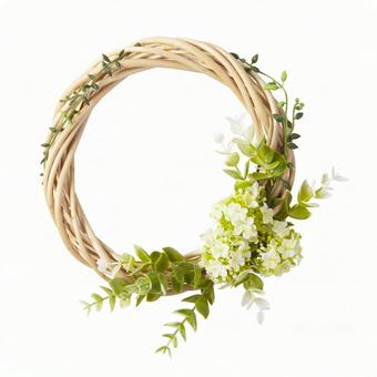 リース 花(キリヌキ、バック飛ばし) リース 花(キリヌキ、バック飛ばし) リース,装飾,花の写真素材