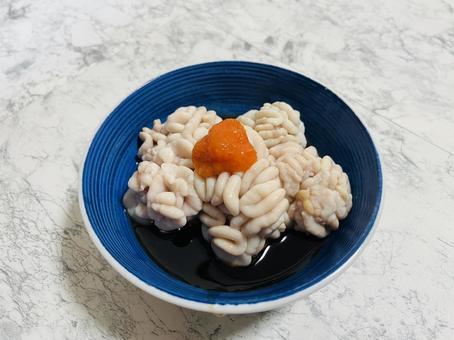 白子ポン酢 タラの白子,真鱈,もみじおろしの写真素材