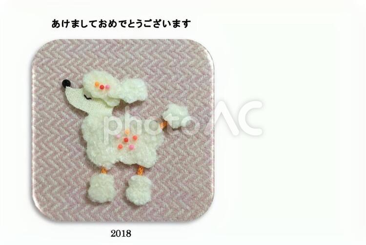 おすましプードルＢ コピースペース,冬,干支の写真素材