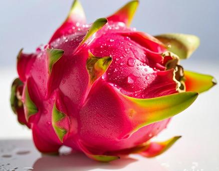 ドラゴンフルーツ 白背景 ピタヤ ドラゴンフルーツ 白背景 ピタヤの写真