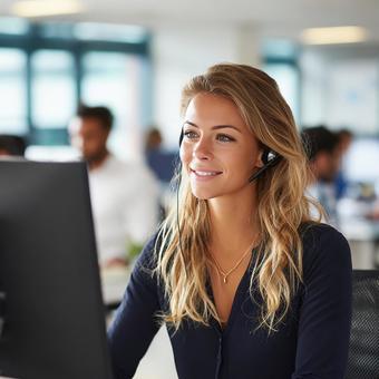 プロフェッショナルな表情で業務をする女性 プロフェッショナルな表情で業務をする女性の写真