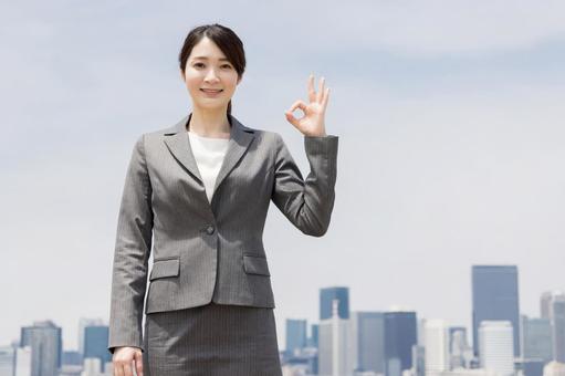 OK ビジネスウーマン OK ビジネスウーマン 女性,ビジネスウーマン,okの写真素材