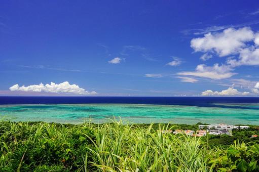 Photo, okinawa, kohamajima, nishidaidake observatory, 