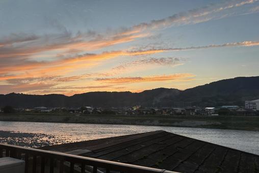 夕焼けの空 夕焼けの空の写真