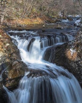 北海道伊達市・三階滝 自然,風景,川の写真素材