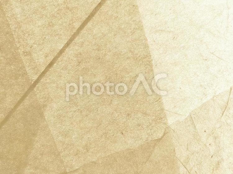 和紙　重ねた淡いベージュ(左上ライン) 和紙,壁紙,背景の写真素材