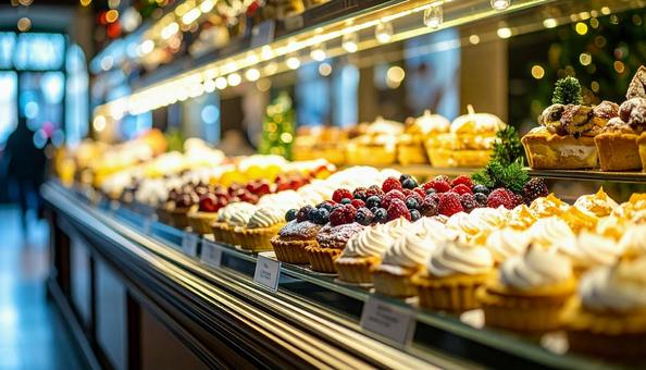 素敵なパティスリー　　ケーキ屋の写真