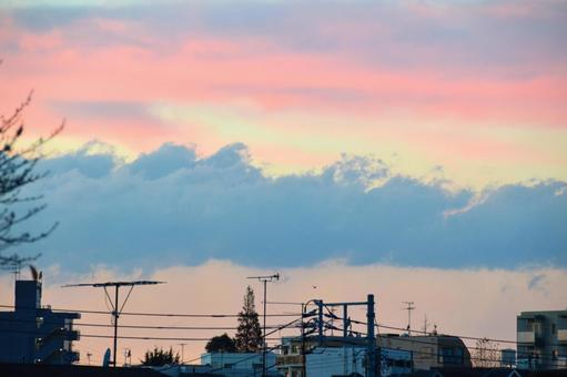 カラフルな夕焼け1 カラフルな夕焼け1の写真