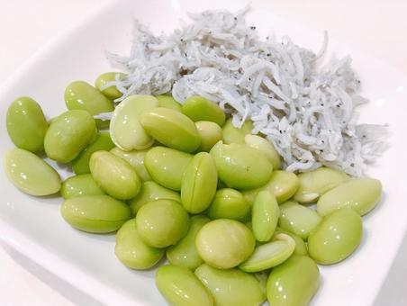 枝豆しらす 枝豆しらす 枝豆しらす,枝豆,えだまめの写真素材