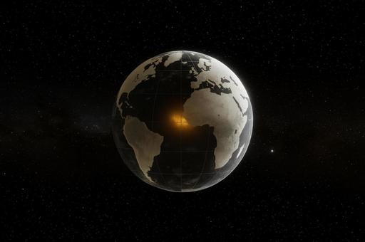 宇宙空間に浮かぶ地球の写真