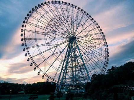 夕空と観覧車 夕空と観覧車 観覧車,空,葛西臨海公園の写真素材