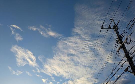 電線と雲2508 電線と雲2508の写真